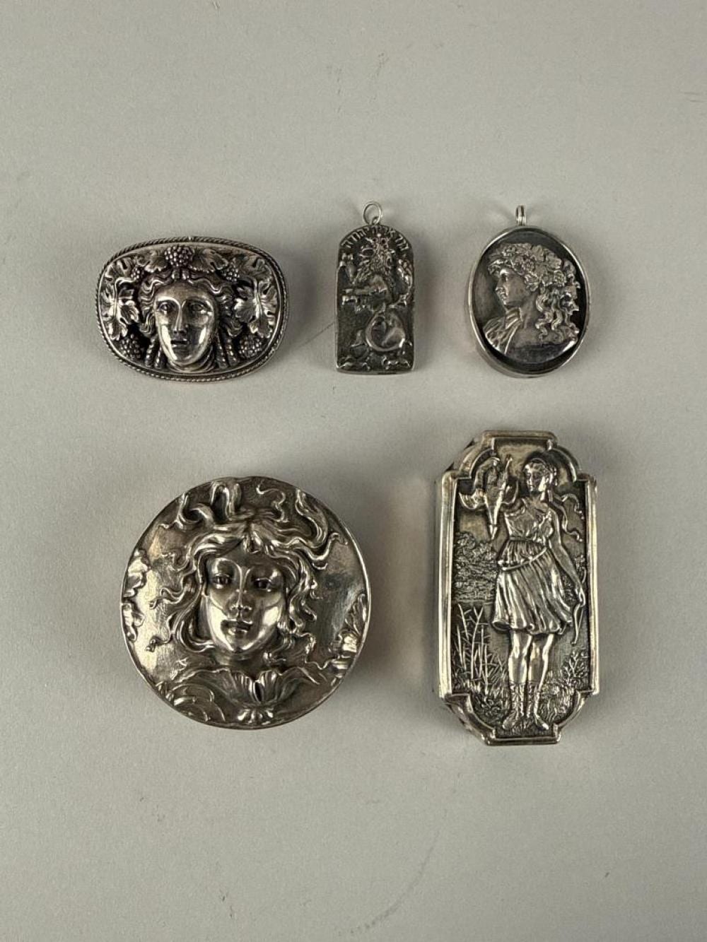 Henryk Winograd comparable auction result: henryk winograd poland america 1917 2008 five pieces assorted silver lengths from 1 25 to 3 5