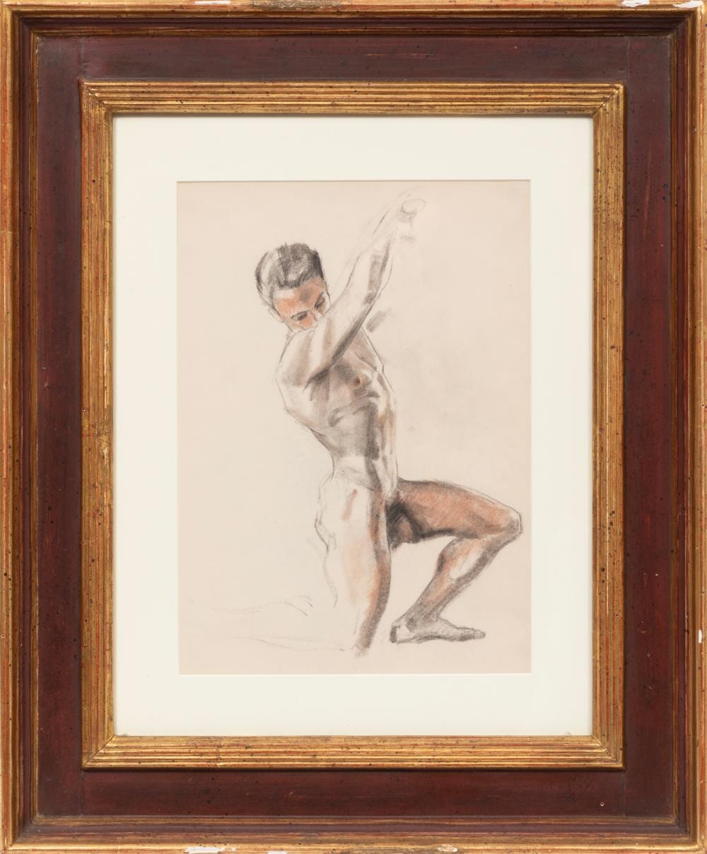 Ralph Hillyer Avery comparable auction result: ralph hillyer avery american new york 1906 1976 male nude charcoal and sanguine on paper