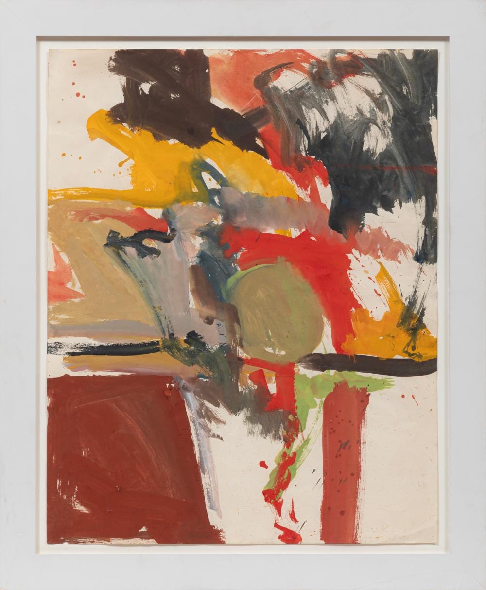 Ronnie Landfield comparable auction result: ronnie landfield american new york b 1947 kansas city series 1 casein and gouache on paper