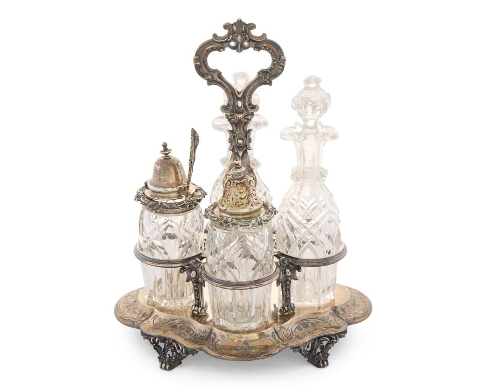 Edward Julius Detmold comparable auction result: edward john william barnard victorian silver and cruet london 1843