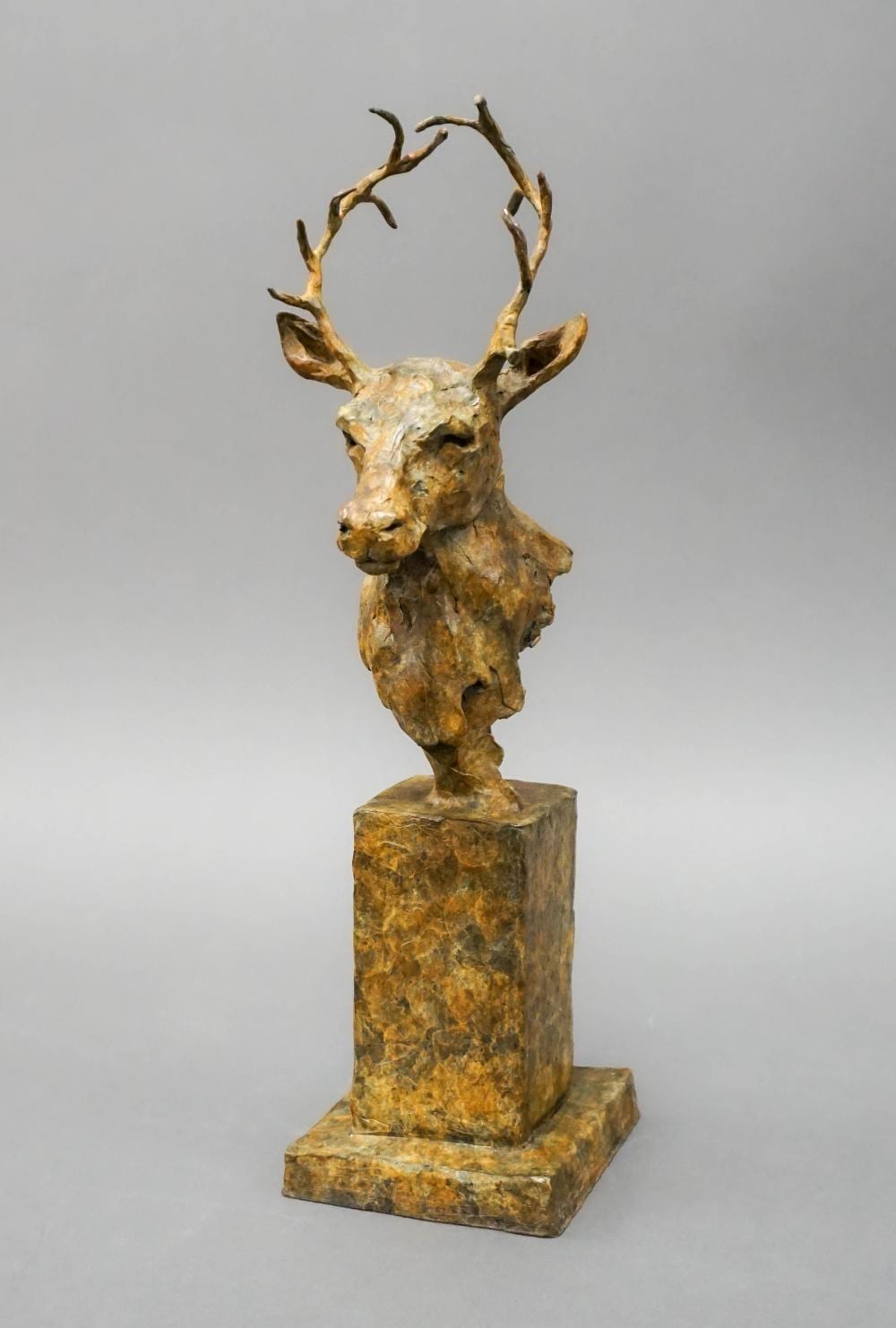 Joffa Kerr comparable auction result: joffa kerr american 1935 2022 bust of an elk patinated bronze signed and dated 2000 height 15 3 4 in 40 cm