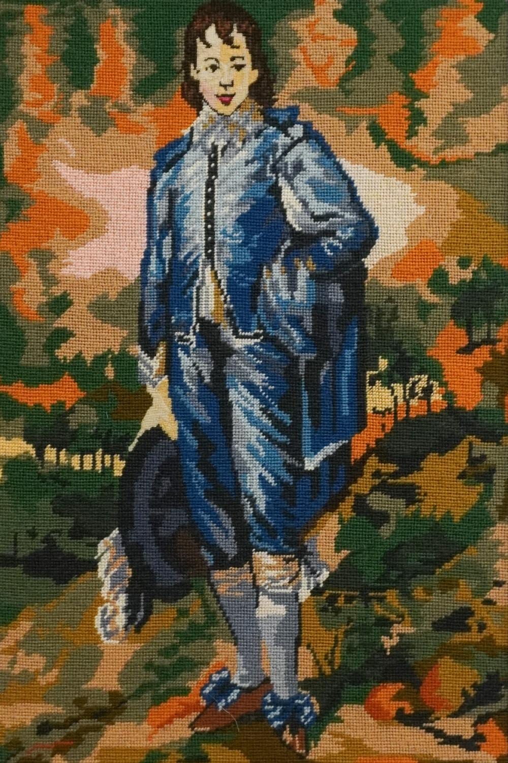 Rosemary Pipkin Jackson comparable auction result: rosemary pipkin jackson american 20th century after thomas gainsborough blue boy needlework panel frame 30 x 22 in 76 2 x 55 9 cm