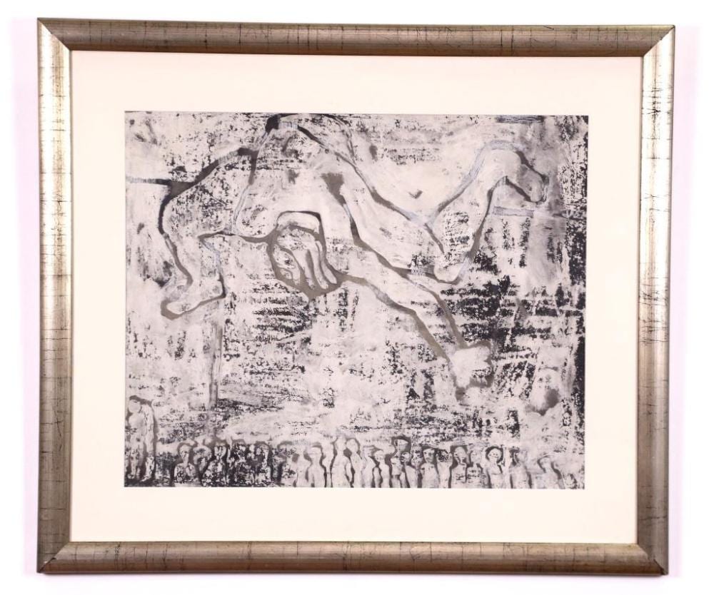 Judy Cassab comparable auction result: judy cassab australia 1920 2015 the wall mixed media on paper c 1963 1971 h 54 5 cm w 67 cm