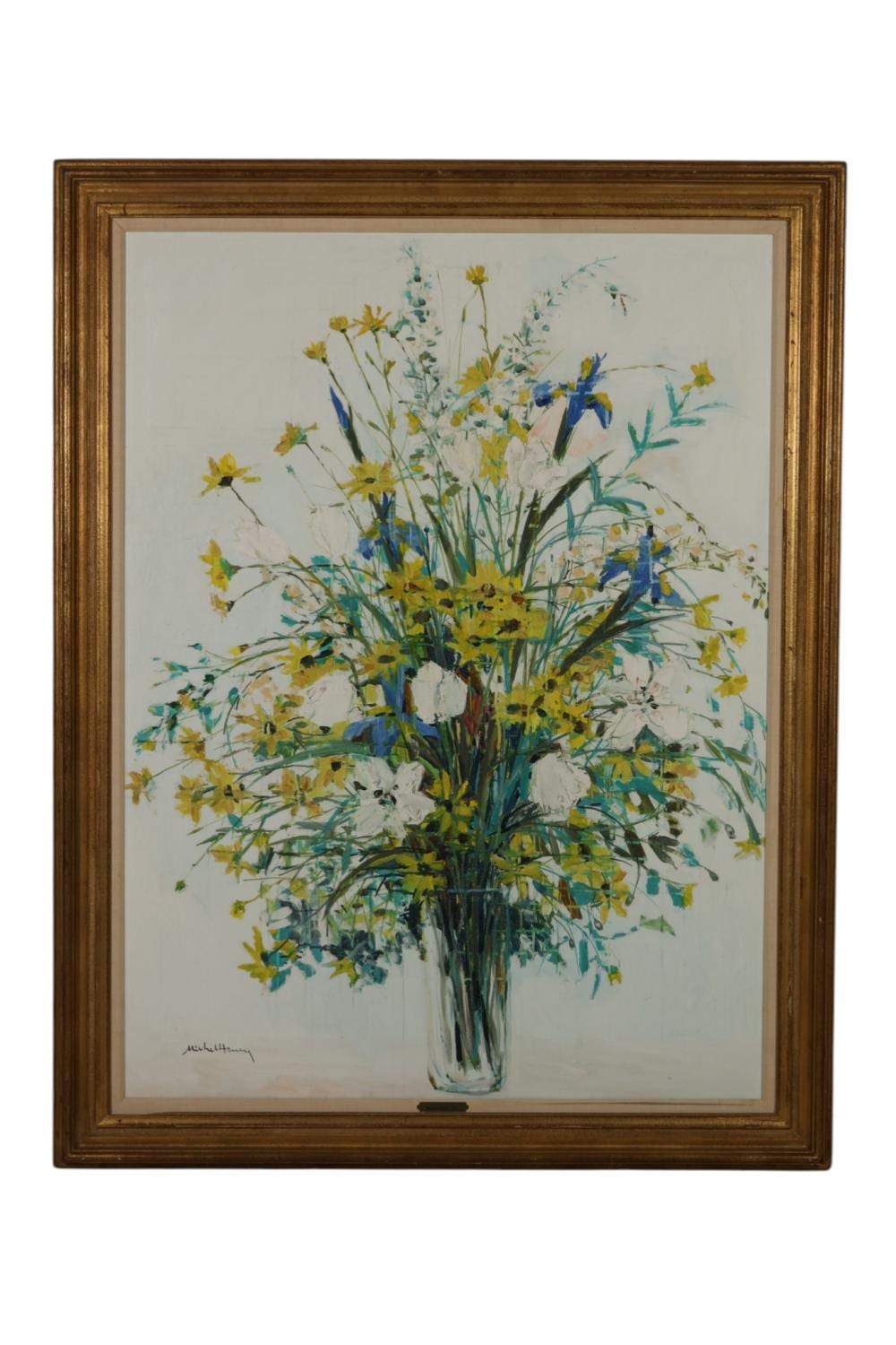 michel henry 1928 2016 flower still life painting · Hill Auction Gallery · 2026-04-15 Michel-Henry comparable auction result: michel henry 1928 2016 flower still life painting