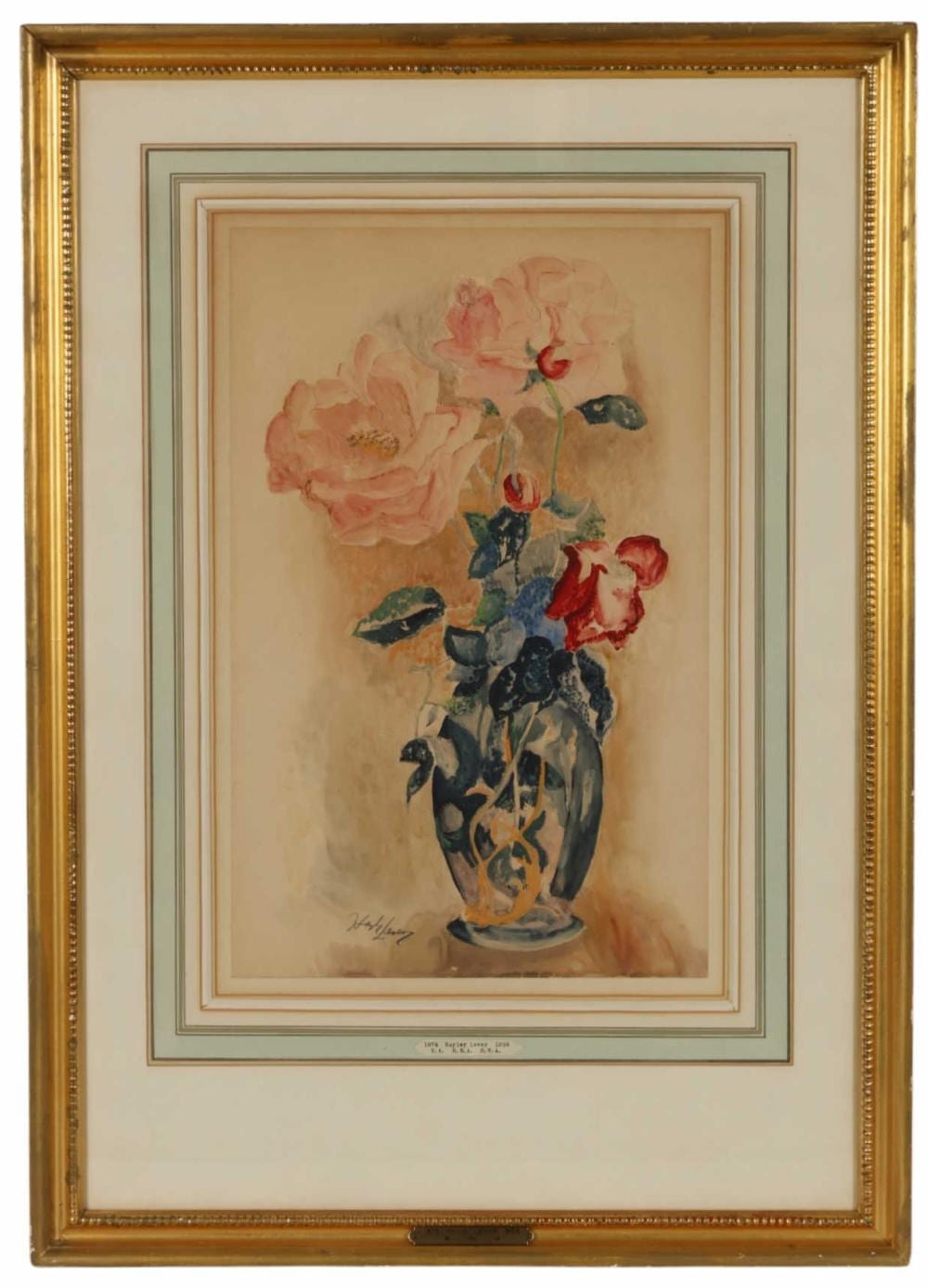 Hayley Lever comparable auction result: hayley lever 1876 1958 roses watercolor painting