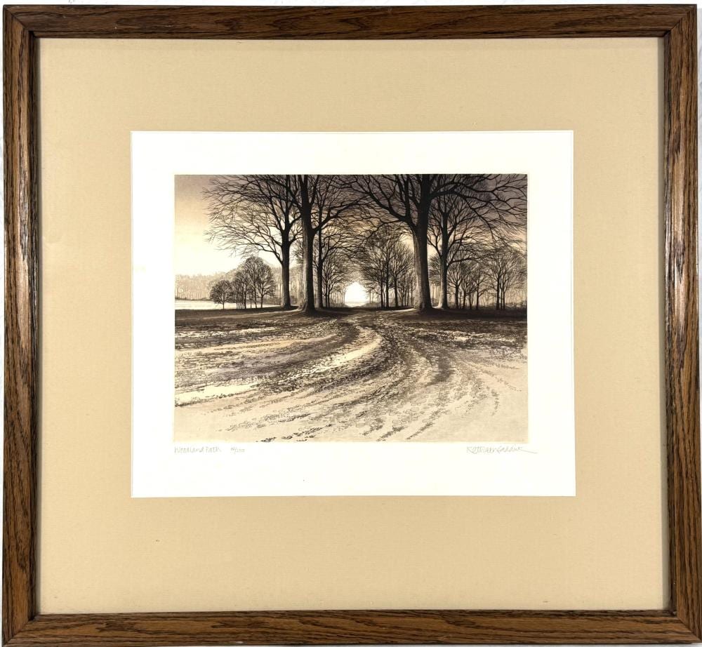 Kathleen Caddick comparable auction result: kathleen caddick b 1937 woodland path colour etching edition 62 250
