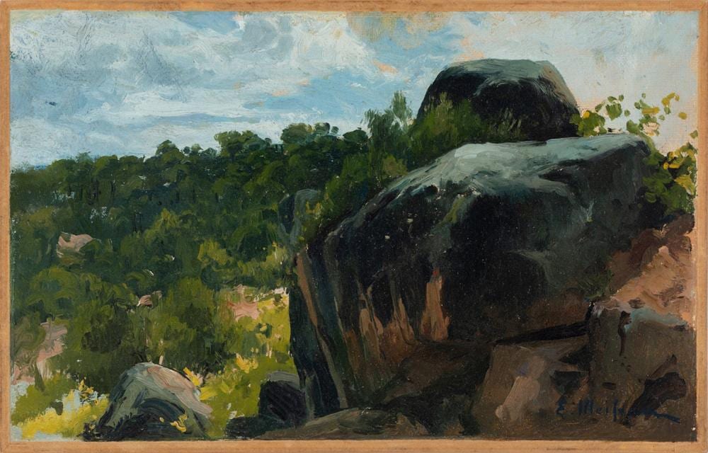 Eliseo Meifrén Roig comparable auction result: eliseo meifr n roig barcelona 1859 1940 landscape oil on panel signed in the lower right corner