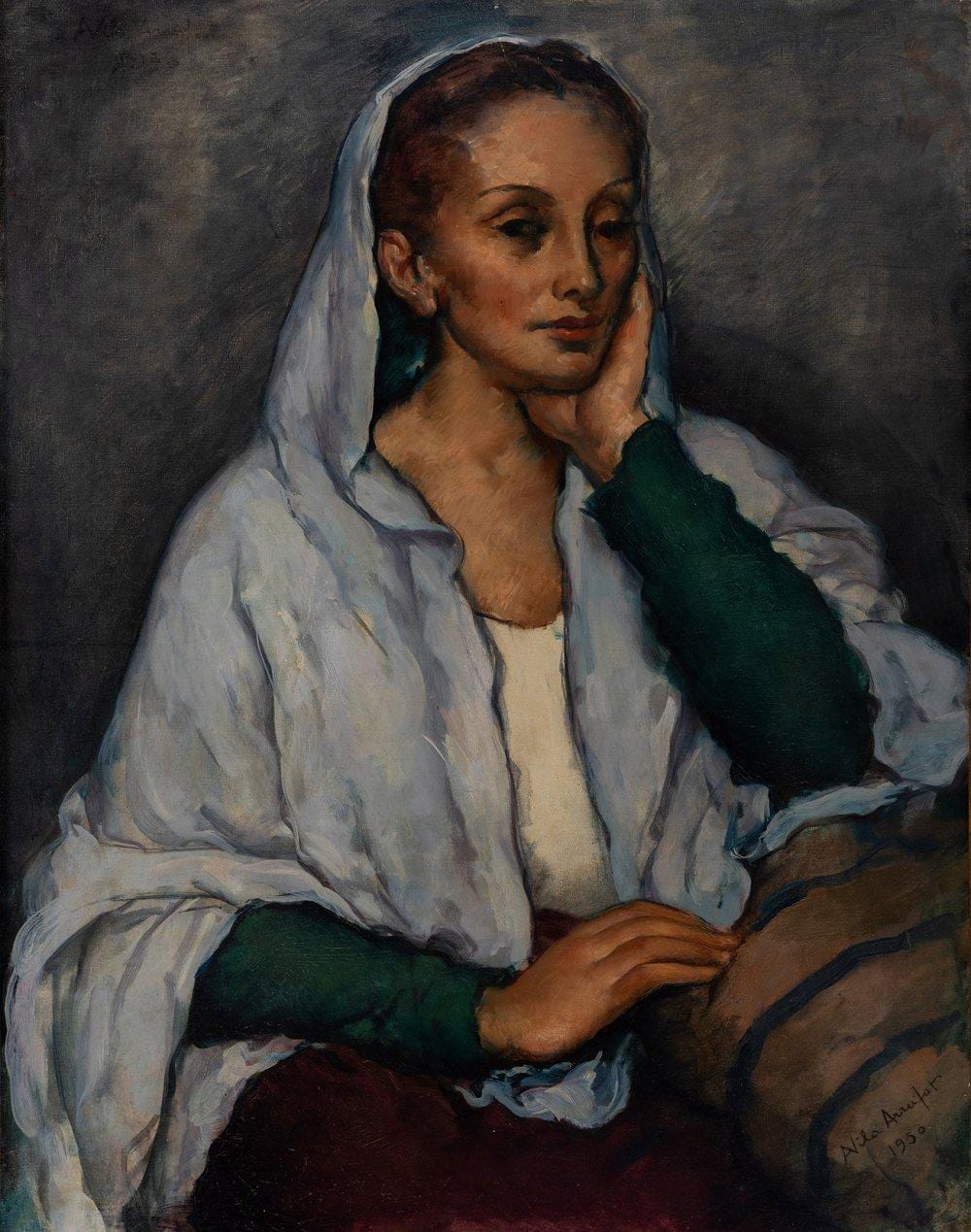 Antoni Vila Arrufat comparable auction result: antoni vila arrufat sabadell 1894 barcelona 1989 study 1950 oil on canvas signed in the lower left corner signed dated and titled on the back