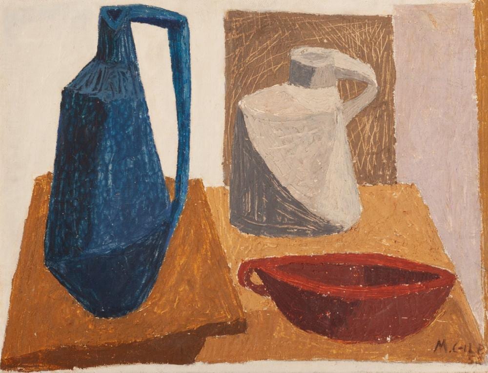 Manuel Gil Perez comparable auction result: manolo gil valencia 1925 1957 study for the athenaeum of valencia oil and marble polov on canvas signed in the lower right corner