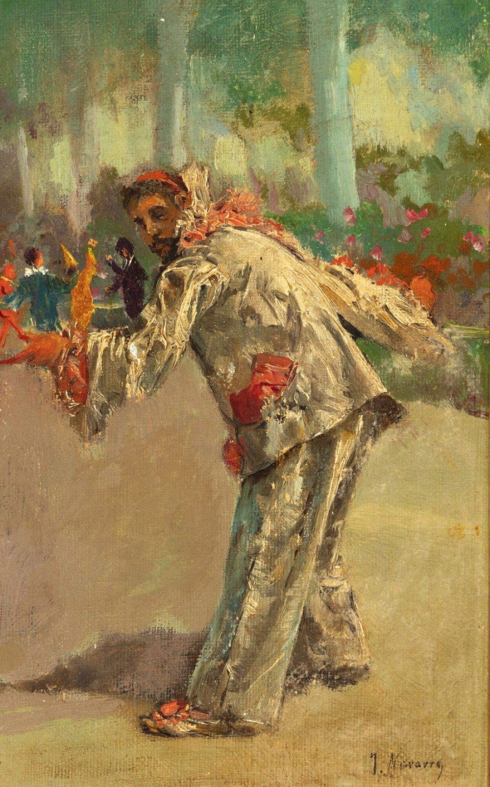 José Navarro Llorens comparable auction result: jos navarro llorens valencia 1867 1923 carnival oil on canvas signed in the lower right corner