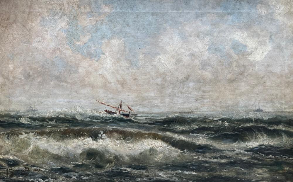Manuel Larravide comparable auction result: manuel larravide oil on canvas manuel larravide leo sobre tela