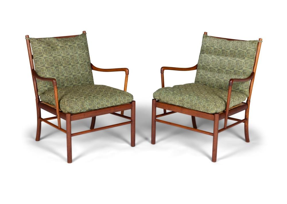 Ole Wanscher comparable auction result: ole wanscher 1903 1985 a pair of mahogany and cane seat colonial chairs by ole wanscher with maker s labels denmark c 1960 64 x 62 x 84cm h