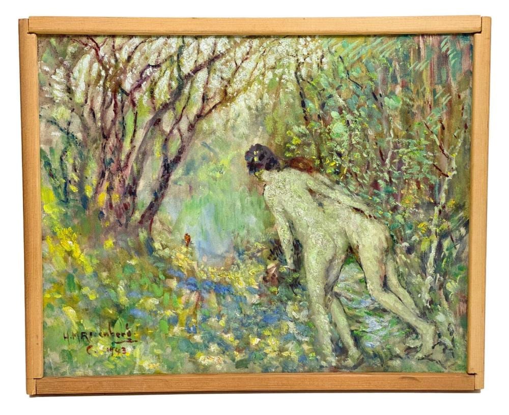henry mortikar rosenberg us 1858 1947 oil on canvas peering 1943 · Taylor & Harris · 2026-04-26 Henry Mortikar Rosenberg comparable auction result: henry mortikar rosenberg us 1858 1947 oil on canvas peering 1943