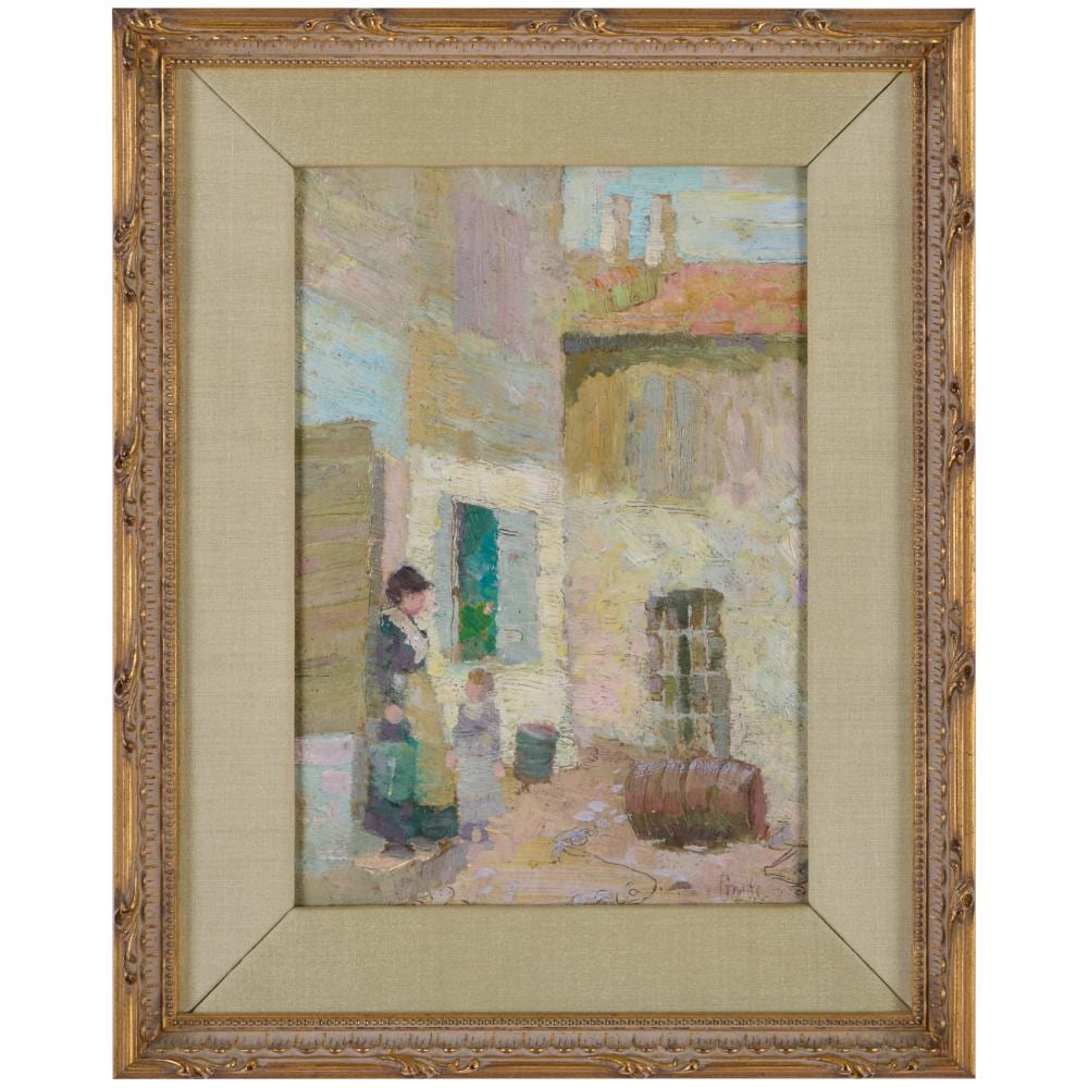 Roy C. Gamble comparable auction result: roy c gamble 1887 1972 village scene