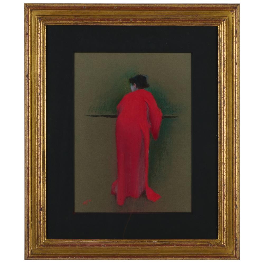 aaron shikler 1922 2015 red kimono · STAIR · 2026-04-09 Aaron Shikler comparable auction result: aaron shikler 1922 2015 red kimono