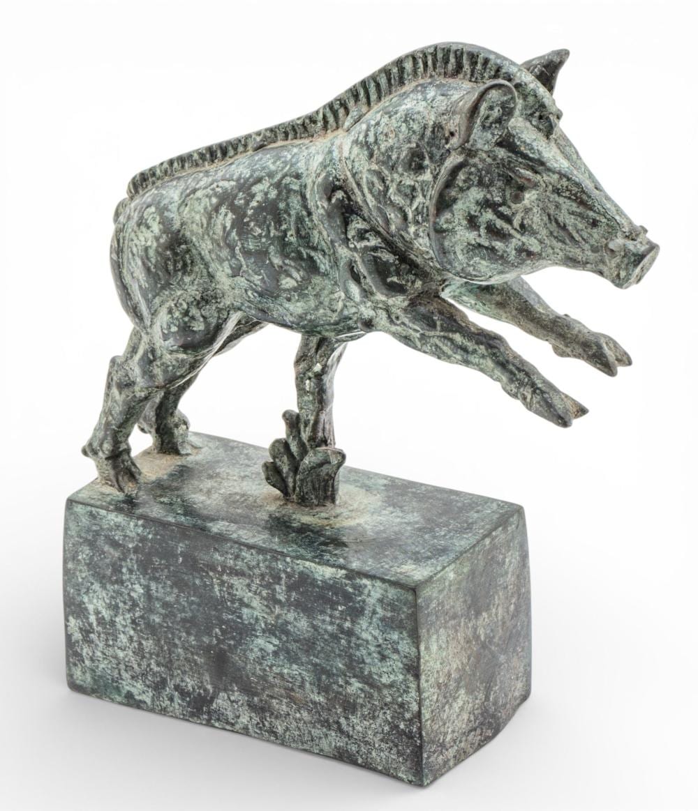 Carl Milles comparable auction result: carl milles swedish 1875 1955 bronze sculpture ca 1927 standing wild boar h 8 w 2 5 l 7