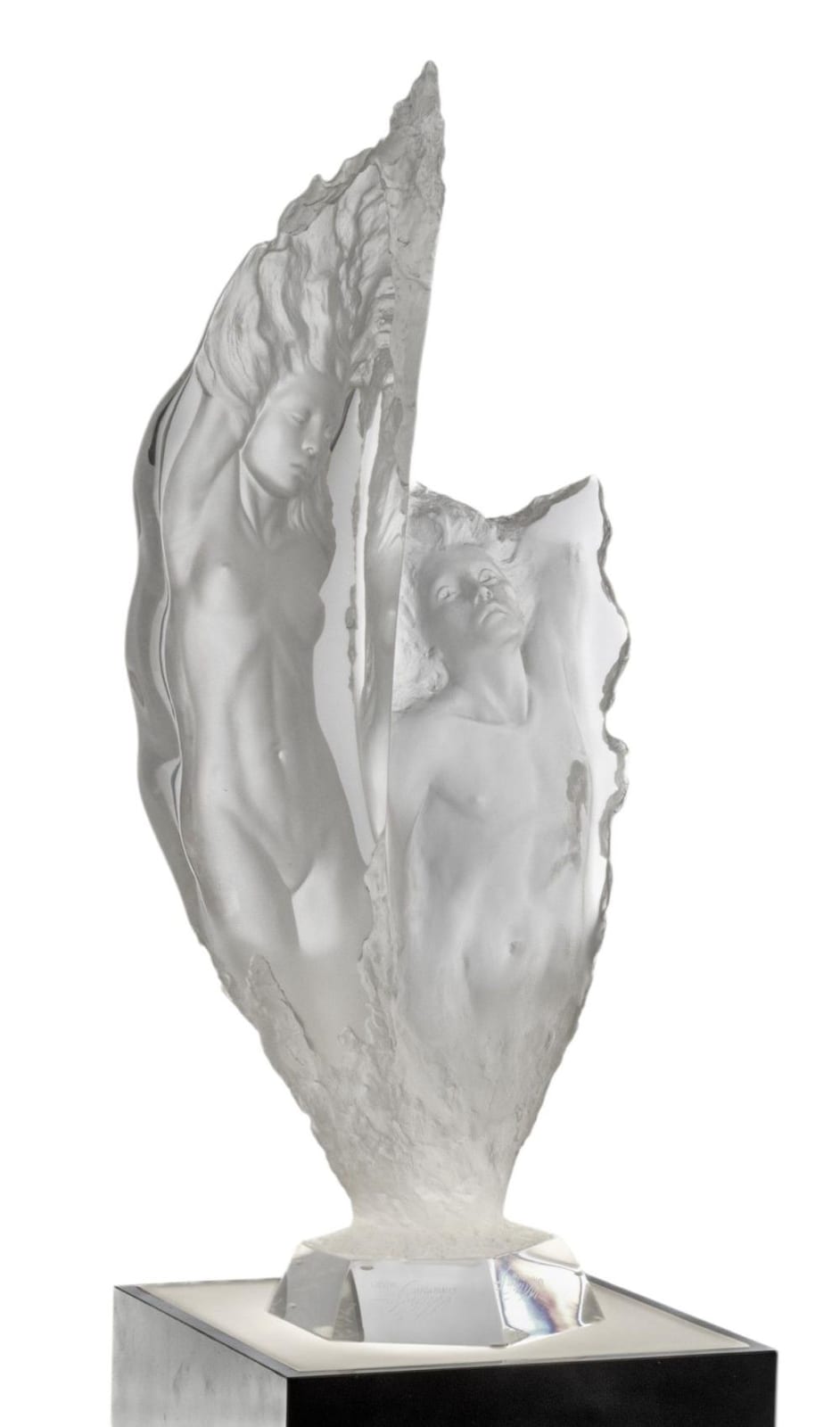 Michael Wilkinson comparable auction result: michael wilkinson american b 1954 clear acrylic resin 1994 study of prometheus h 26 w 11 depth 8