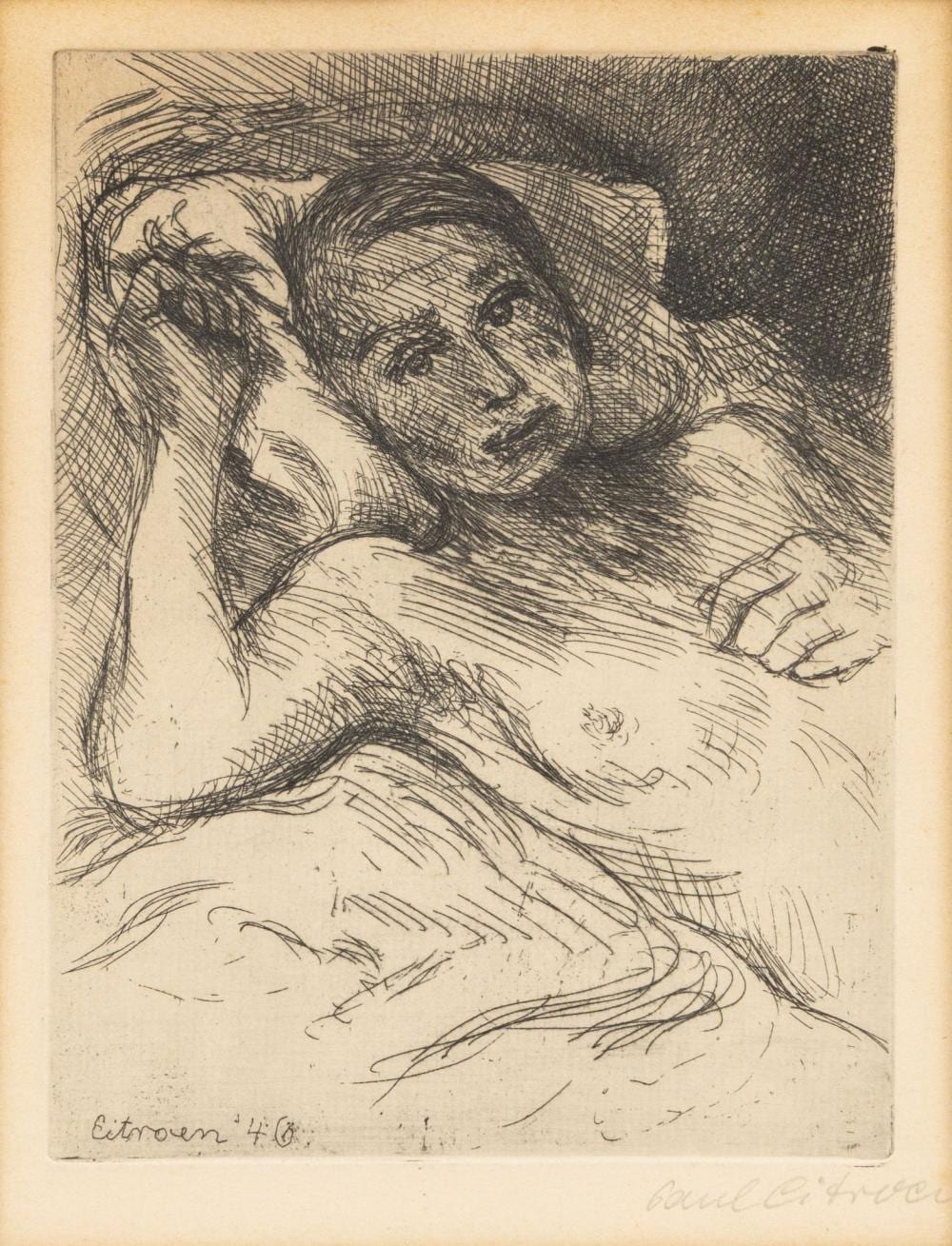paul citroen german dutch 1896 1983 engraving on paper ca 1946 portrait of a woman h 6 25 w 4 75 frame size h 15 w 12 · DuMouchelles · 2026-04-17 Paul Citroen comparable auction result: paul citroen german dutch 1896 1983 engraving on paper ca 1946 portrait of a woman h 6 25 w 4 75 frame size h 15 w 12