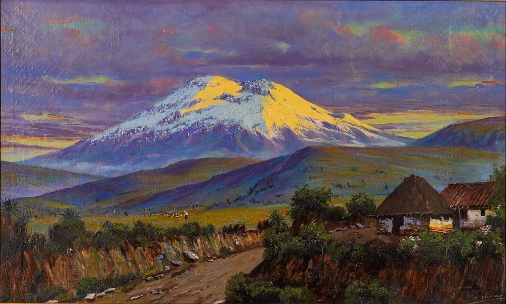 Emilio Moncayo comparable auction result: emilio moncayo ecuadorian 1895 1970 mountain landscape oil on canvas