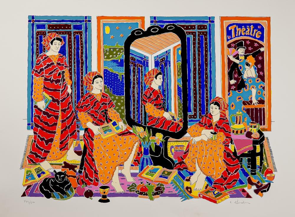Estelle Ginsburg comparable auction result: estelle ginsburg serigraph on paper theater ii signed numbered