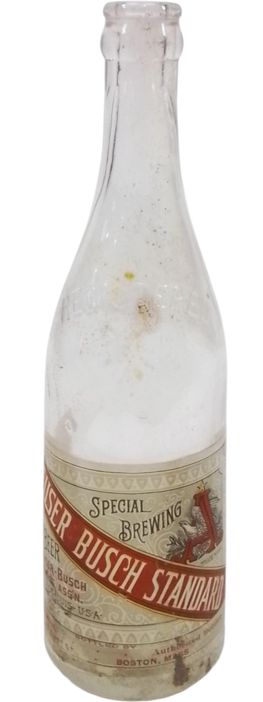 Antique Anheuser-Busch Budweiser Glass Beer Bottle sold by EJ'S Auction & Appraisal, lot 1391 — auction record photograph