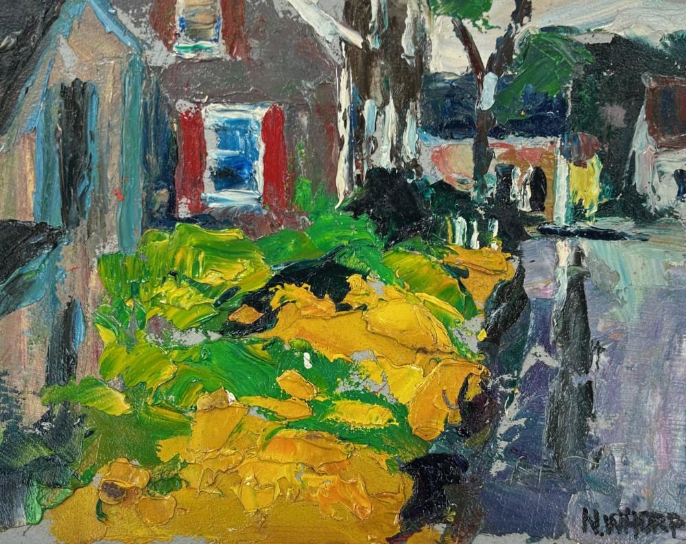nancy whorf 1930 2009 tremont and west vine oil on panel 8 x 10 · Bakker Auctions · 2026-04-11 Nancy Whorf comparable auction result: nancy whorf 1930 2009 tremont and west vine oil on panel 8 x 10