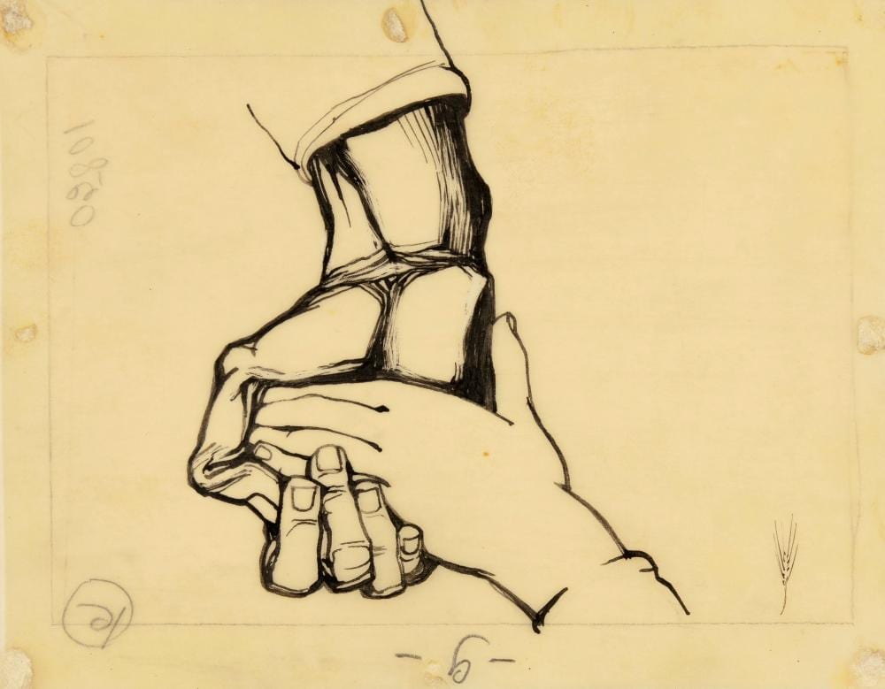 Duilio Cambellotti comparable auction result: duilio cambellotti padre e figlio 1920s