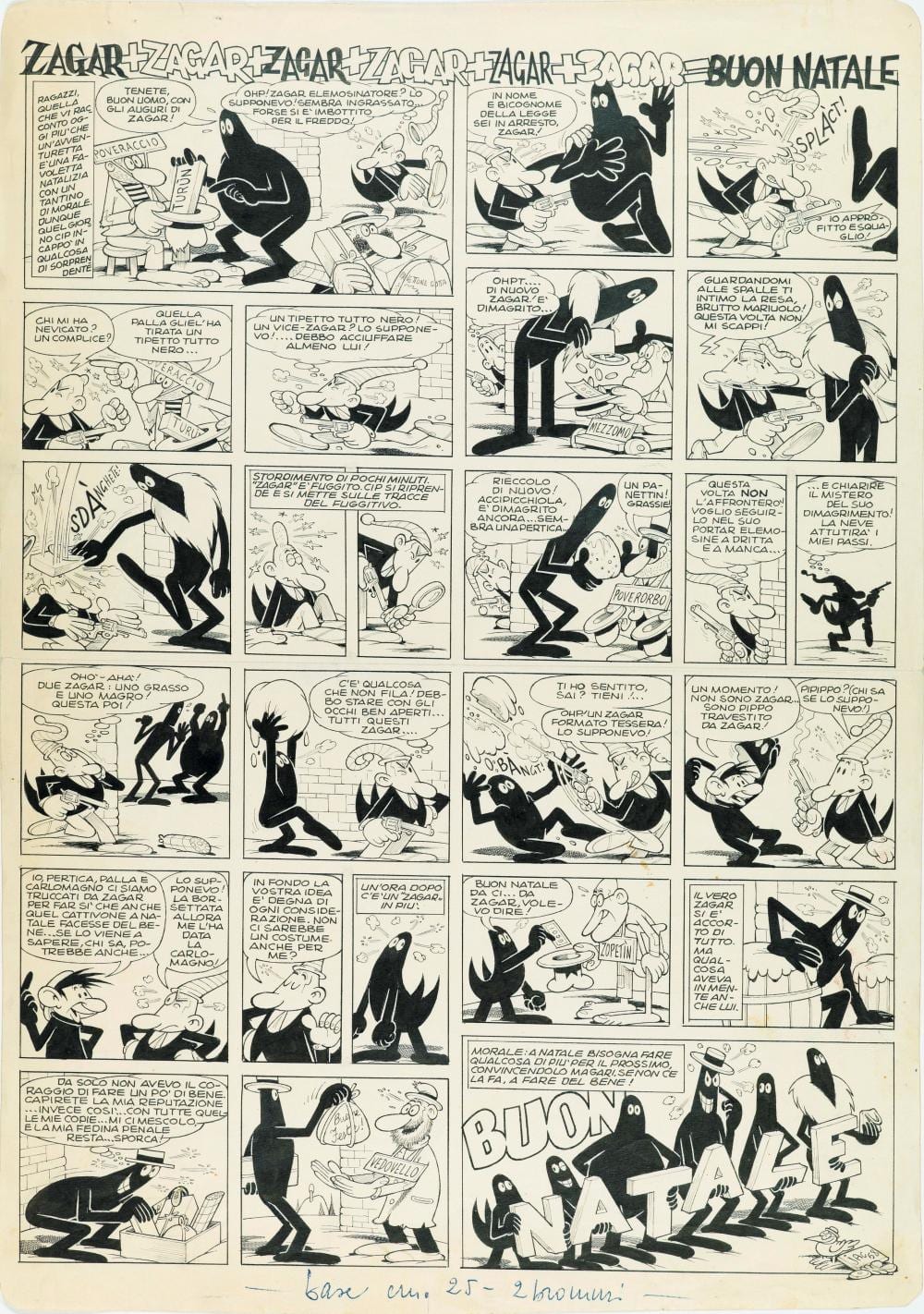 benito jacovitti zagar zagar buon natale 1958 · Finarte · 2026-04-21 Benito Jacovitti comparable auction result: benito jacovitti zagar zagar buon natale 1958
