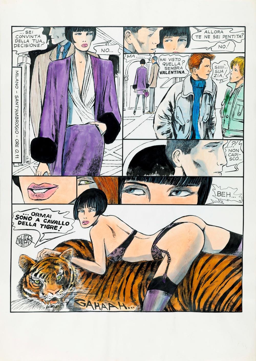 guido crepax giulietta e romeo a cavallo della tigre 1989 · Finarte · 2026-04-22 Guido Crepax comparable auction result: guido crepax giulietta e romeo a cavallo della tigre 1989