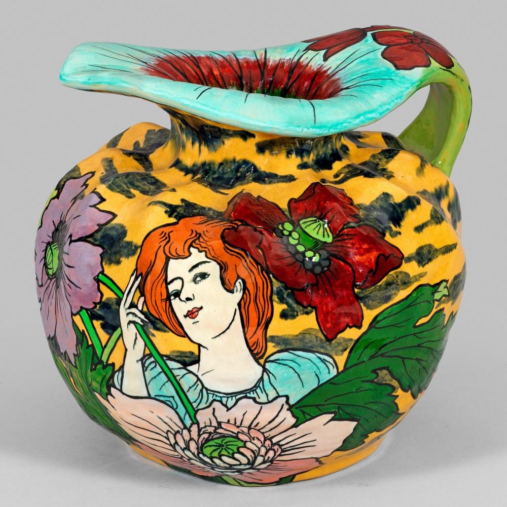 Pierre Adrien Dalpayrat comparable auction result: jugendstil henkelkrug von adrien dalpayrat