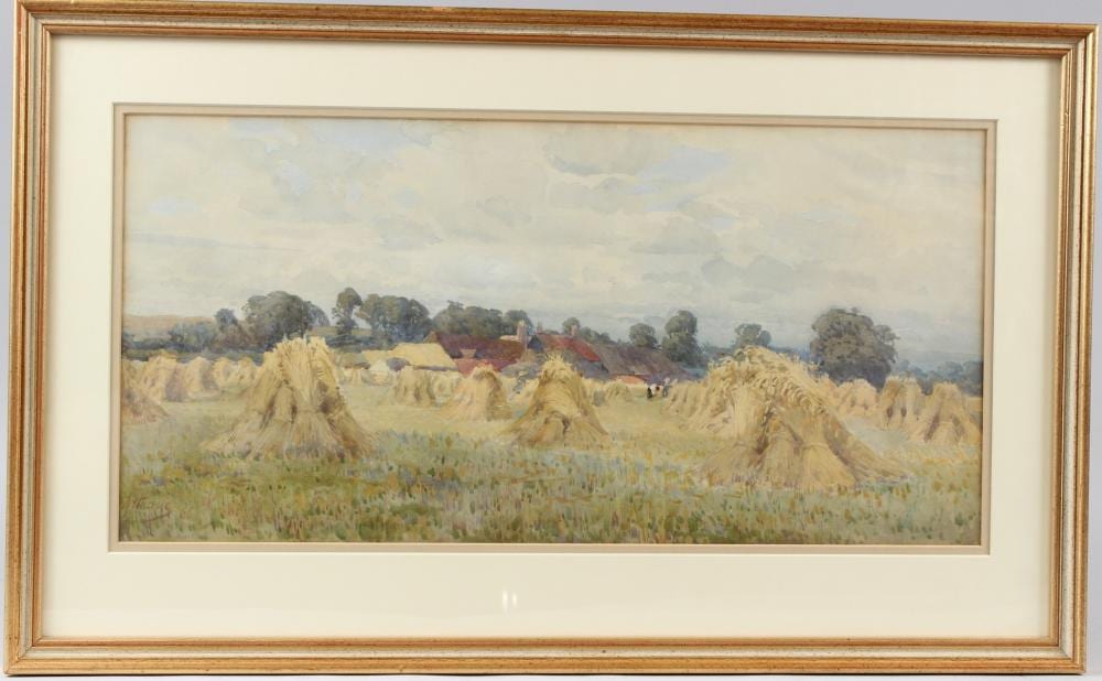 Fritz B. Althaus comparable auction result: fritz b althaus 1863 1962 landscape with haystacks watercolour signed and dated 86 inscribed verso l