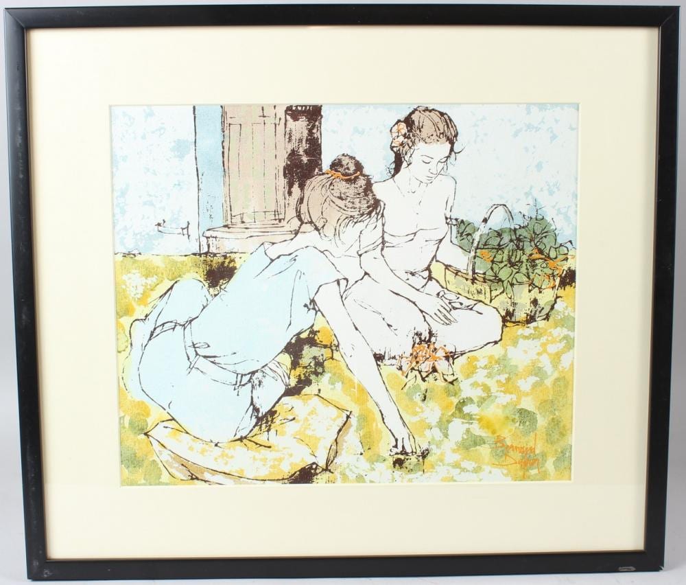 Bernard Dufour comparable auction result: bernard dufour 1922 2016 friends acrylic on canvas board signed 37 x 44 5cm