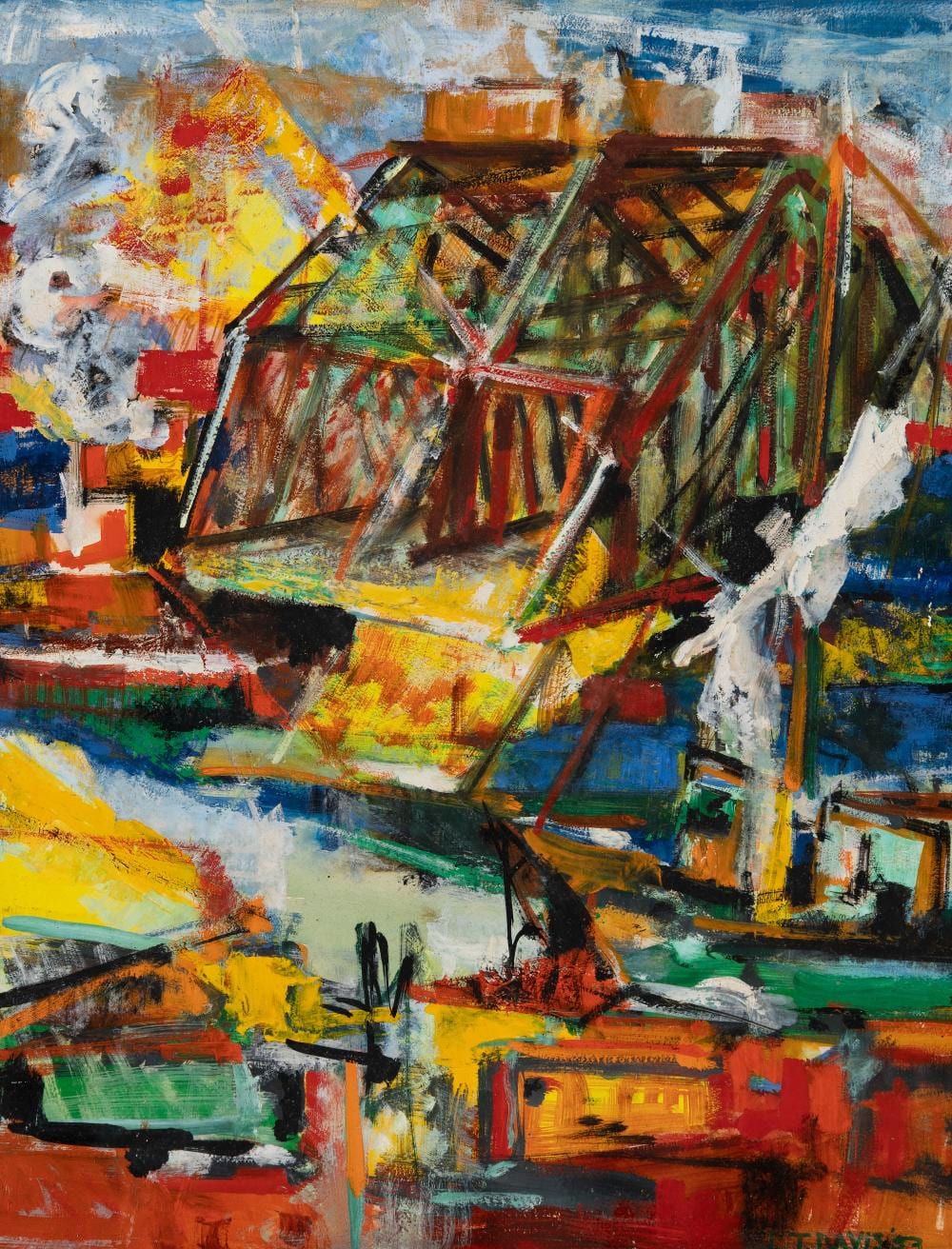 Ted Davis comparable auction result: ted davis am 1908 1995 new york 1953 oil on panel framed