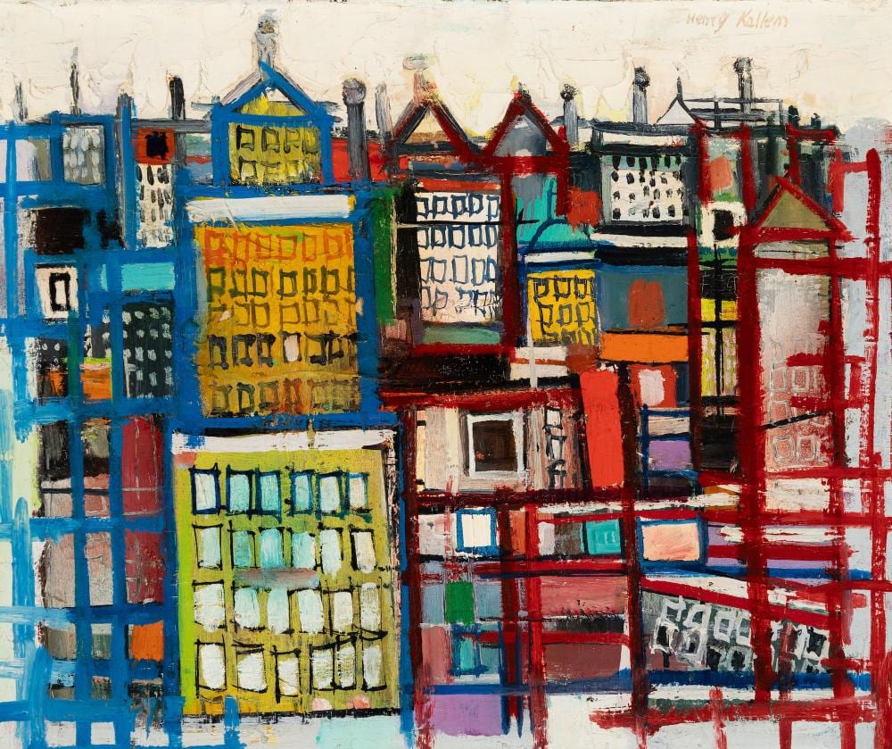 henry kallem am 1912 1985 fragments of manhattan east end oil on board framed · Barridoff Auctions · 2026-04-11 Henry Kallem comparable auction result: henry kallem am 1912 1985 fragments of manhattan east end oil on board framed