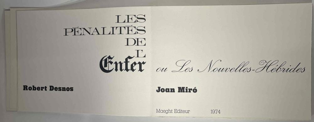 robert desnos 1900 1945 joan mir 1893 1983 les p nalit s de l enfer ou les nouvelles h brides · Hermitage Fine Art · 2026-04-09 Robert Desnos comparable auction result: robert desnos 1900 1945 joan mir 1893 1983 les p nalit s de l enfer ou les nouvelles h brides
