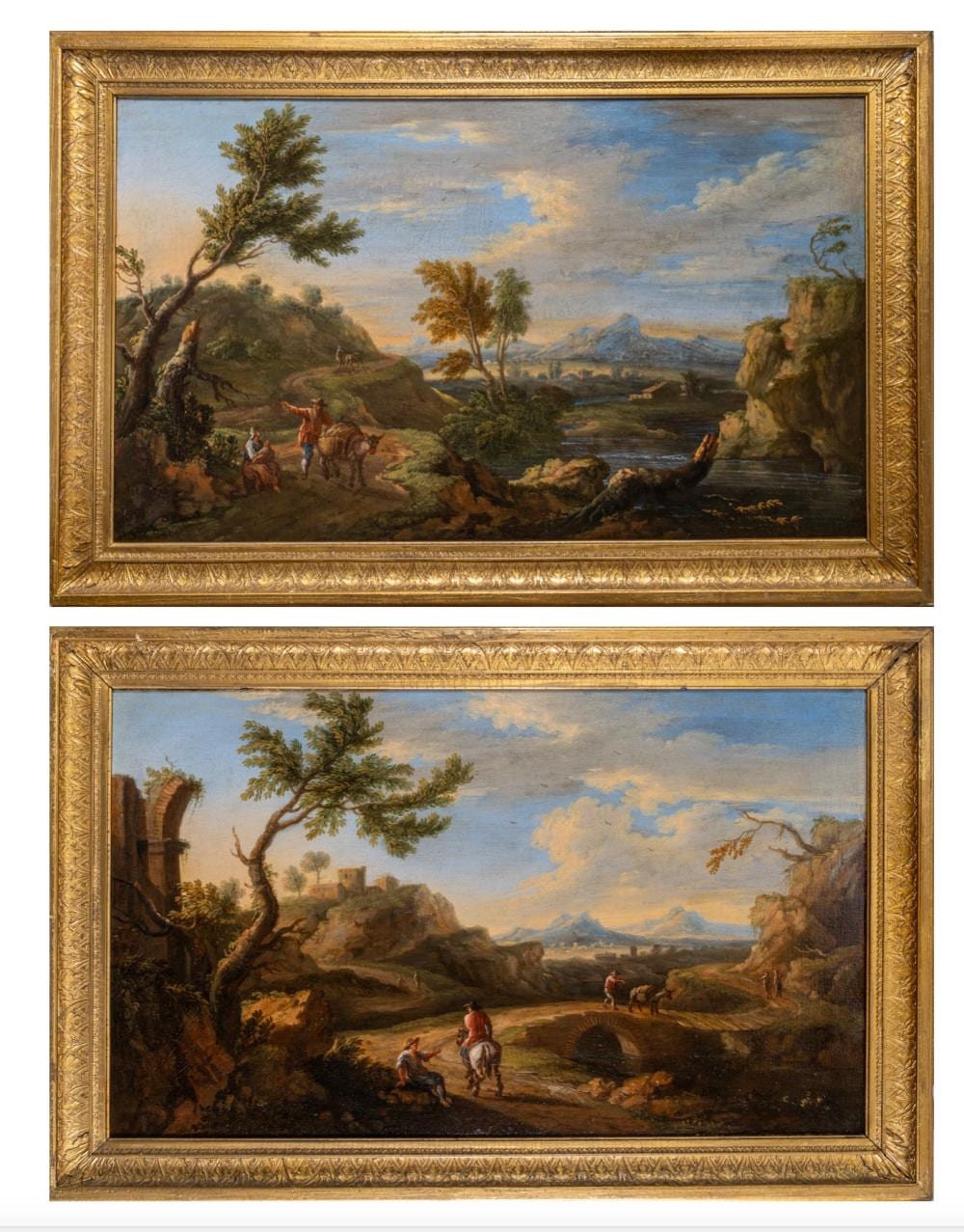 Paolo Anesi comparable auction result: paolo anesi italian 1697 1793 a pair of roman landscapes