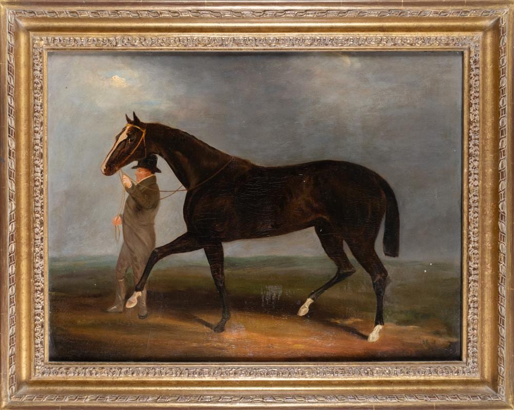 Abraham Cooper comparable auction result: abraham cooper british 1787 1868 a colt being led by a groom