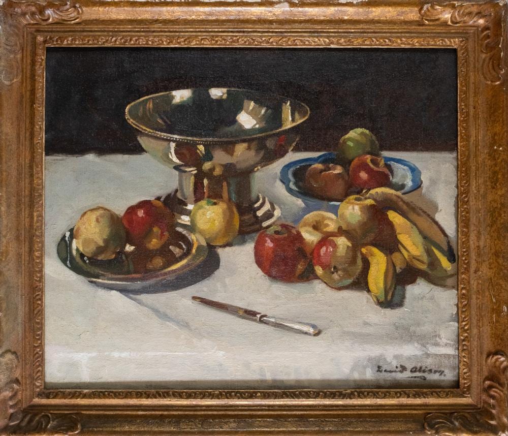 david alison scottish 1882 1955 still life with fruit · Sloane Street Auctions · 2026-04-16 David Alison comparable auction result: david alison scottish 1882 1955 still life with fruit