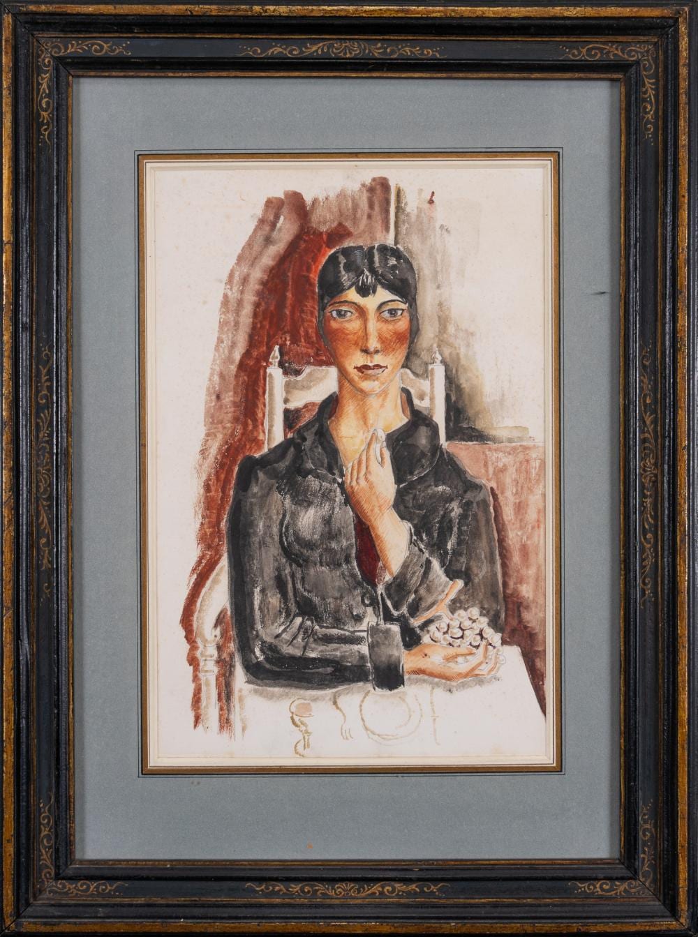 Christopher Wood comparable auction result: christopher wood english 1901 1930 woman eating grapes portrait of frosca munster