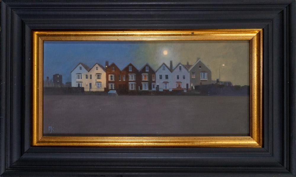 Peter Kelly comparable auction result: peter kelly british 1931 2019 houses by moonlight whitstable