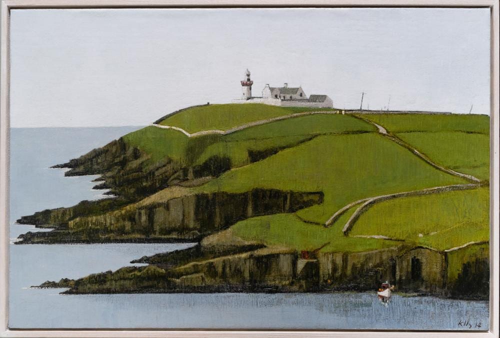 John Kelly comparable auction result: john kelly scottish lighthouse and boat