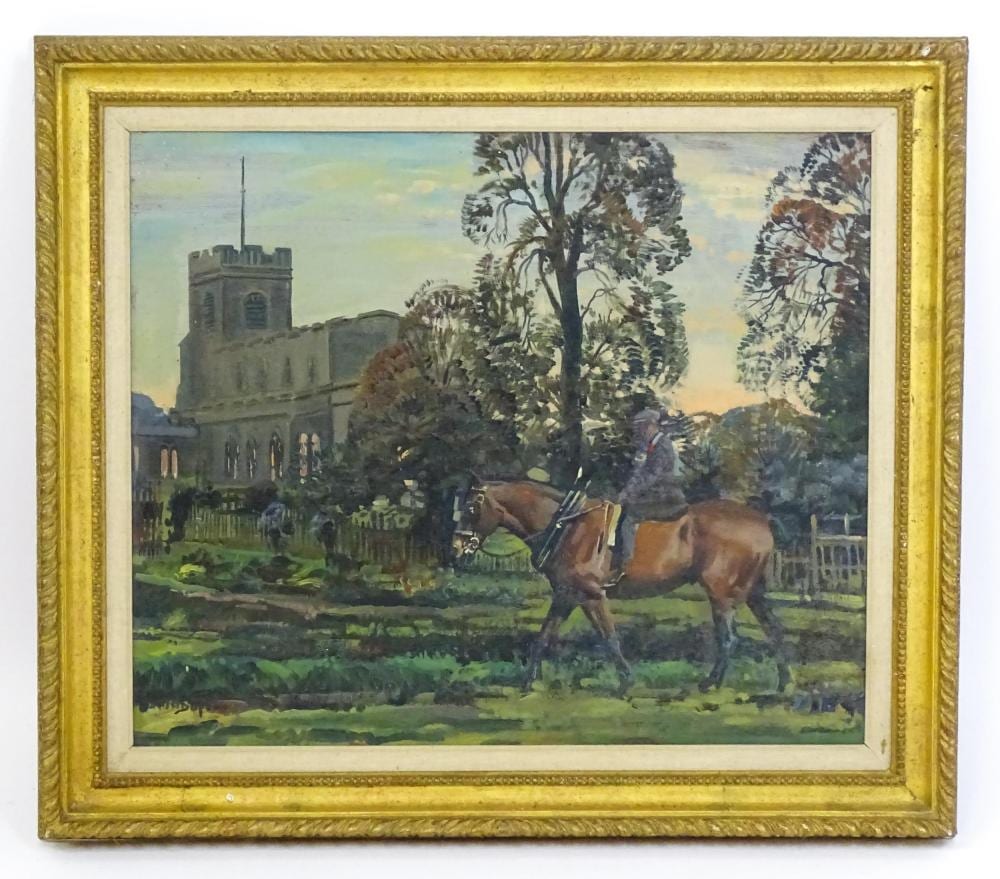 richard john munro dupont 1920 1977 oil on board a village scene with a · Claydon Auctioneers · 2026-04-27 Richard John Munro Dupont comparable auction result: richard john munro dupont 1920 1977 oil on board a village scene with a