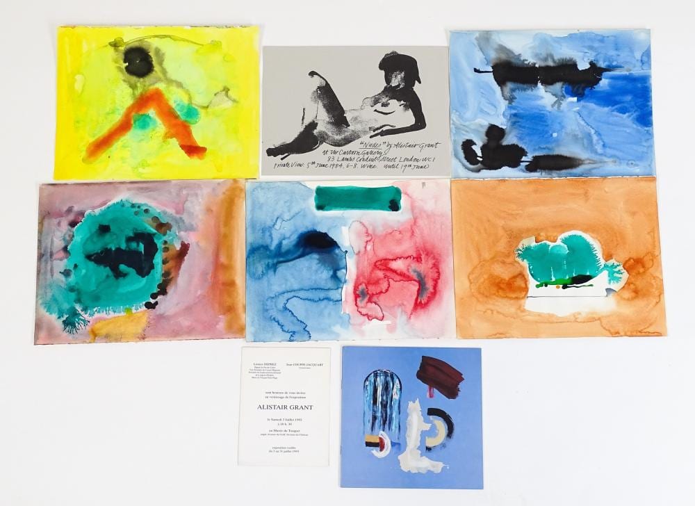 Alistair Grant comparable auction result: alistair grant 1925 1997 watercolours five abstract compositions in yel