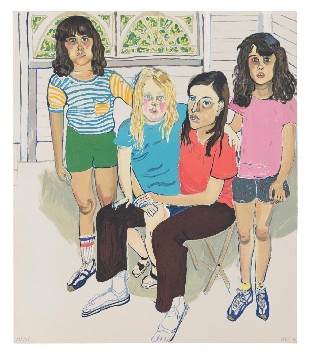 Alice Neel comparable auction result: alice neel 1901 1984 the family sheet 31 x 27 in 800 x 686 mm