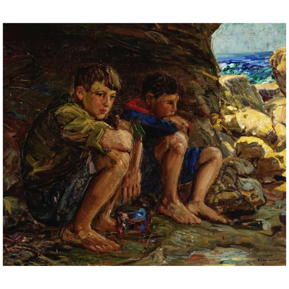 Joseph Kleitsch comparable auction result: joseph kleitsch 1882 1931 beachcombers 26 x 30 in painted circa 1928