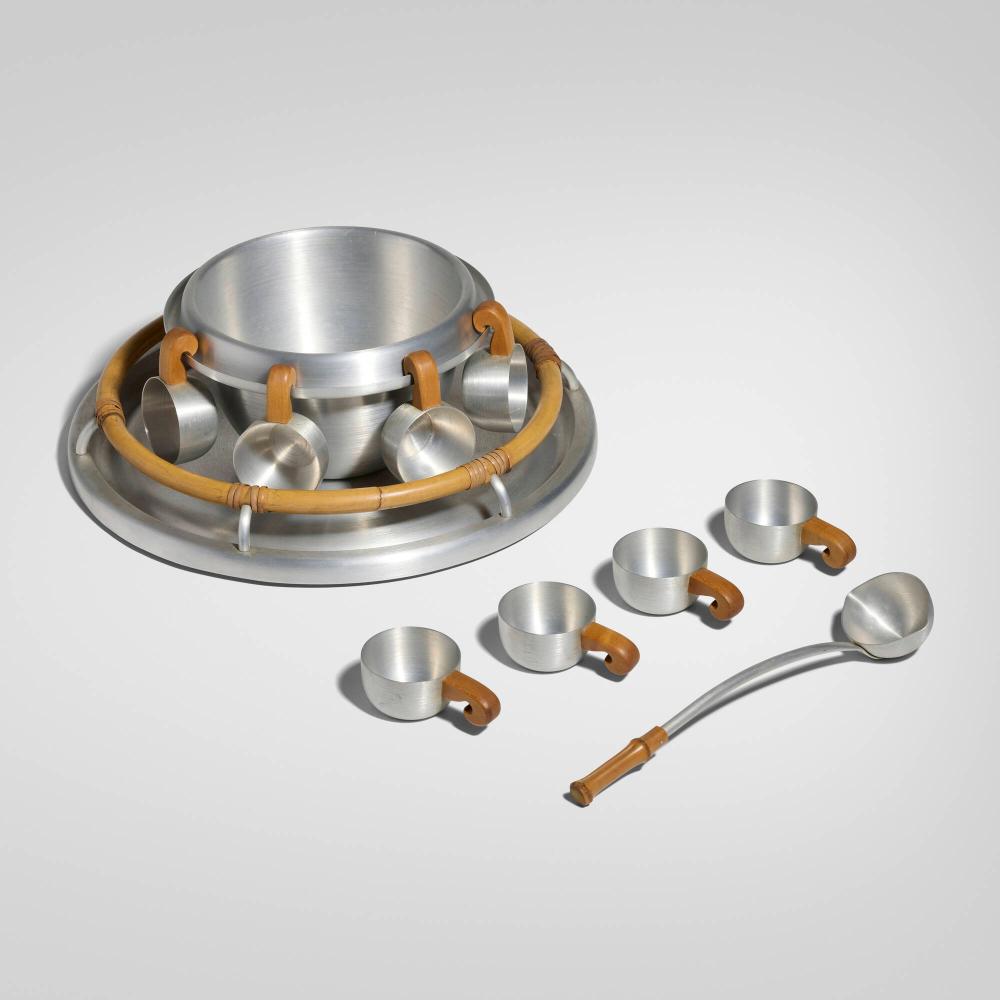 Russel Wright comparable auction result: russel wright punch bowl set