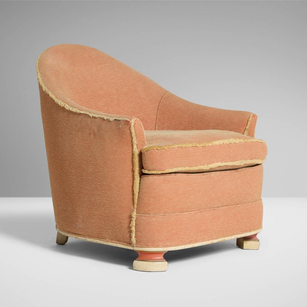 Donald Deskey comparable auction result: donald deskey attribution lounge chair