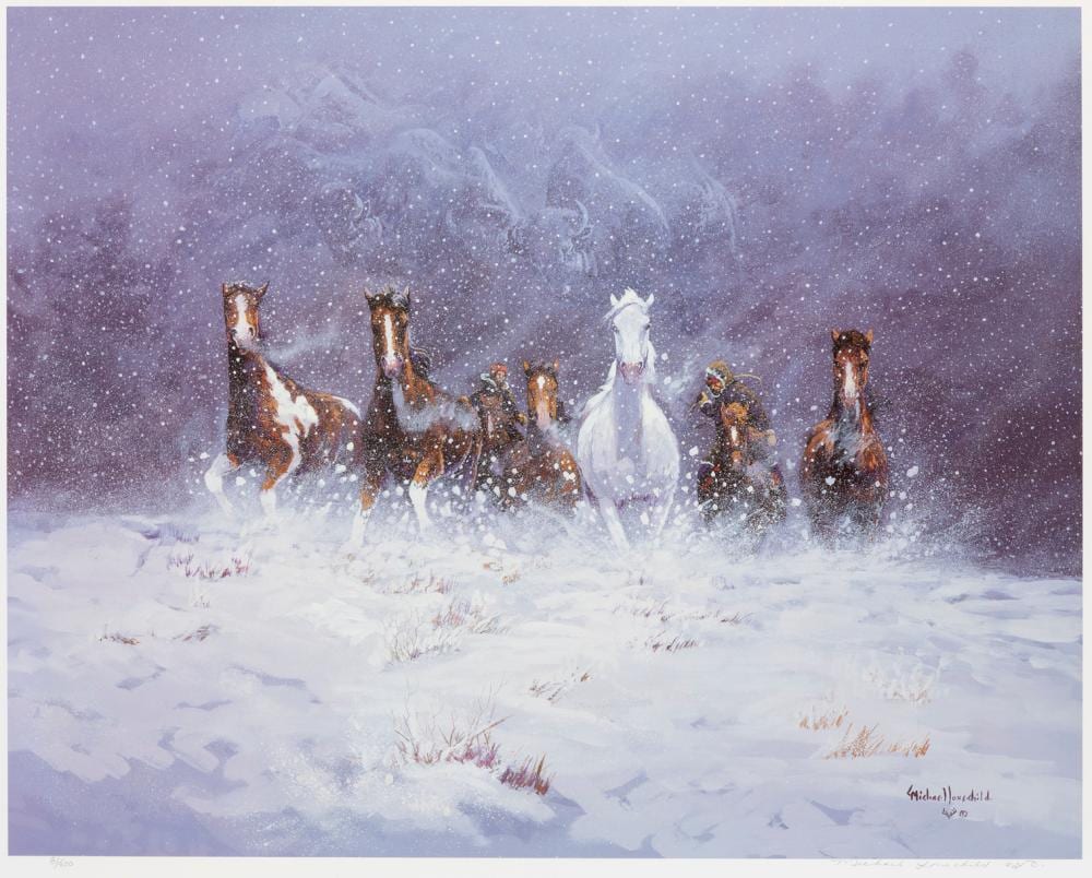 Michael Lonechild comparable auction result: michael lonechild herding horses