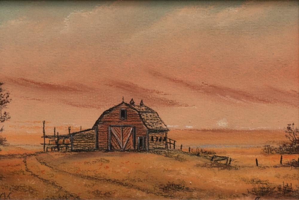 bob millard the old barn · Saskatchewan Network for Art Collecting · 2026-04-26 Bob Millard comparable auction result: bob millard the old barn