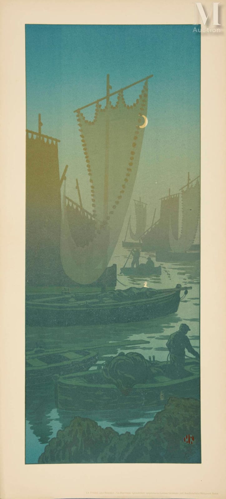 Henri Rivière comparable auction result: henri rivi re 1864 1951 le premier quartier pl de la f rie des heures 1901
